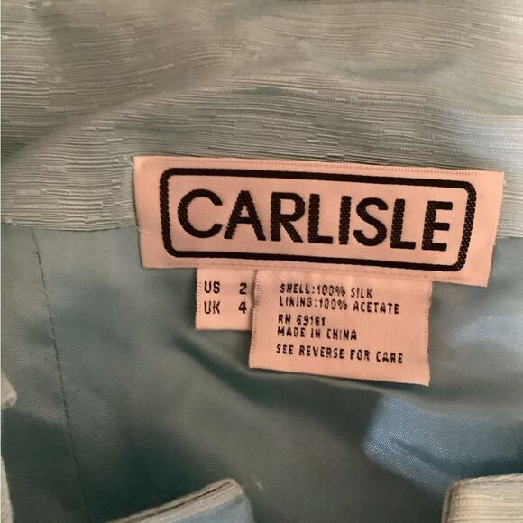 This Carlisle two-piece 100% silk skirt suit size 2 formal holiday New Year’s - Picture 8 of 15